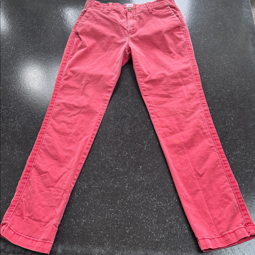 GAP Straight-Leg Girlfriend Chino in Washed Red